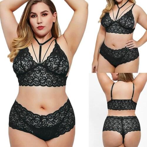 Transparent Lace Bra and Panty Set Women Sexy Lingerie Bra Set Intimates Ladies Underwear Set New Women Lingerie Hollow Lace Hot