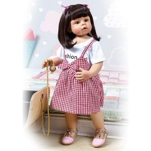 70CM Bebe reborn Toddler baby doll Original Masterpiece real baby girl dress model ball jointed body doll collectibles