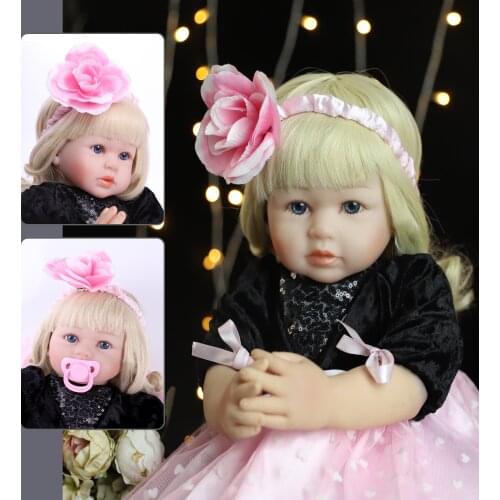 ZIYIUI Reborn Doll 60CM 24INCH Pretty Princess Vinyl Silicone Handmade Cute Little Girl Fashionable Holiday Gift