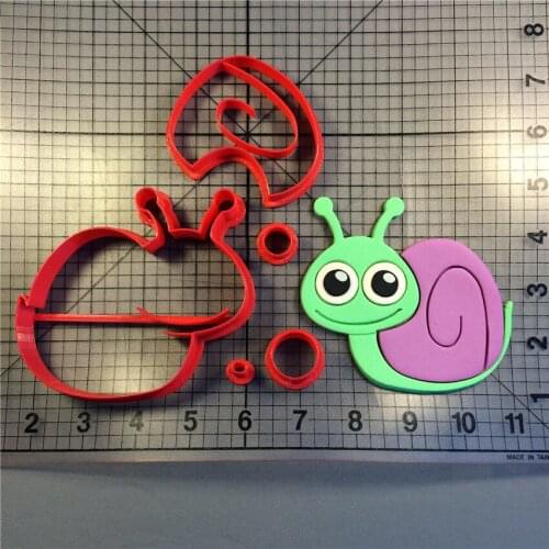 Cartoon Snail Cookie Cutter Kitchen Baking Supplies DIY Cake Icing Decoration Tool Set 3D Printing Custom Seal