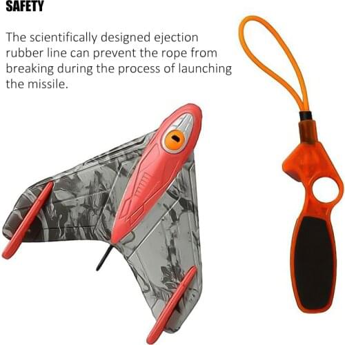 Kids Catapult Slingshot Plane Toys Throwing Foam Airplanes Mini Glider Catapult Aircraft Outdoor Sport Interaction Games Gift