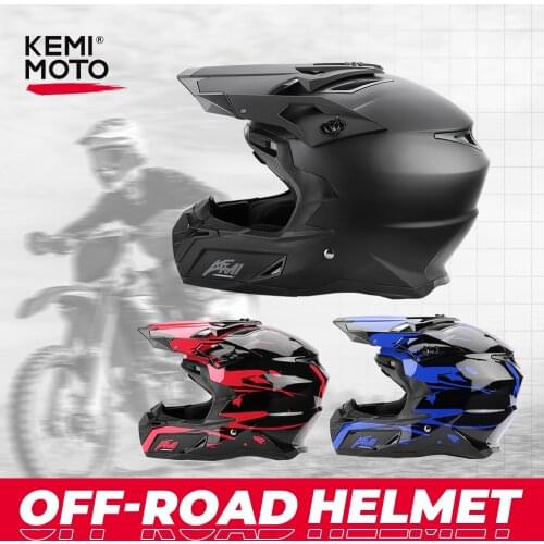 KEMIMOTO DOT Motorcycle Helmet Off-road Helmet Motocross Professional Motorbike Racing Dirt Bike Full Face Moto Helmets