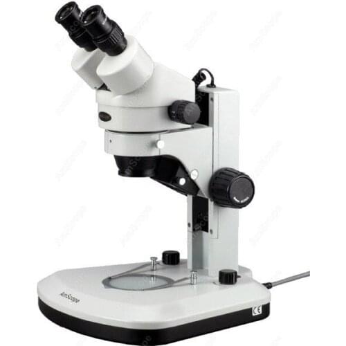 Stereo Binocular Microscope--AmScope Supplies 3.5X-45X Track Stand Stereo Zoom Binocular Microscope with Dual LED Lights