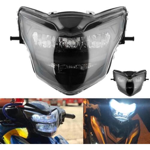 LED Headlight Assembly 12V Bright Motorcycle Head Lamp Modification Fit for Yamaha LC135 V2-V6