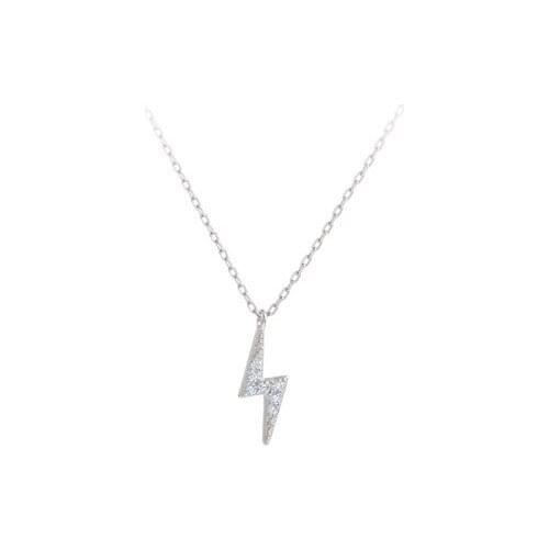 YSH New 100% 925 Sterling Silver Original Zircon Lightning Pendant Necklaces Woman DIY Jewelry Valentine Day Gifts Free Shipping