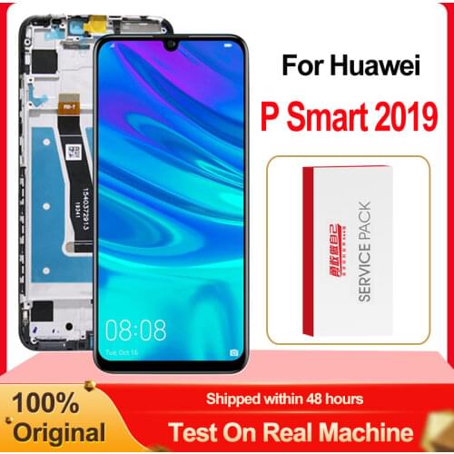 6.21'' 10-Touch For Huawei P Smart 2019 LCD Display Touch Screen Digitizer Assembly With Frame For P Smart 2019 Repair Part