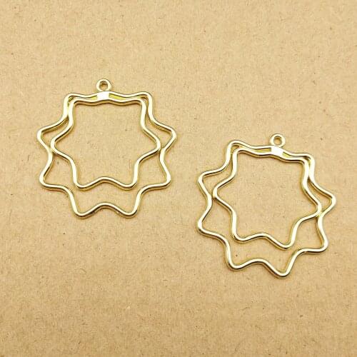 10pcs 31x32mm geometric charm for jewelry making fashion earring pendant bracelet necklace charm