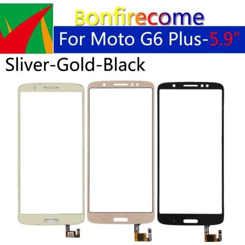 10Pcs\lot For Motorola-Moto G6 Plus XT1926 Xt1926-5 XT1926-8-6 Touch Screen Digitizer Front Glass Panel Sensor Replacement 5.9