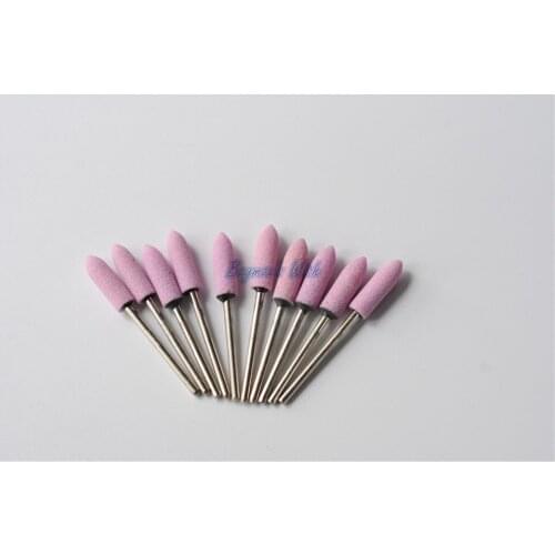 100PCs Assorted Dental Gravel thick Mounted Point Burs Polisher 2.35mm Color Pink