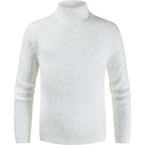 2019 New Hot Selling Mens Fashion Slim High Neck Pullover Sweater Autumn Winter Bottoming Shirt Men Casual Tops Male