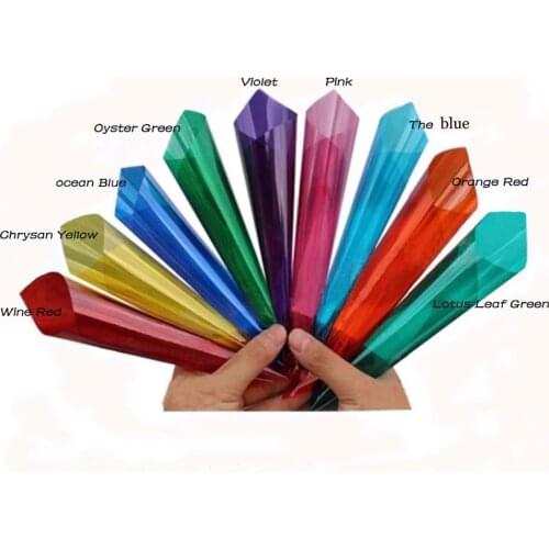 30cm wide Colored Decorative Glass Film Heat-Insulation Drop-Shipping Sun-Proof Membrane Multi-Color Transparent Window Stickers