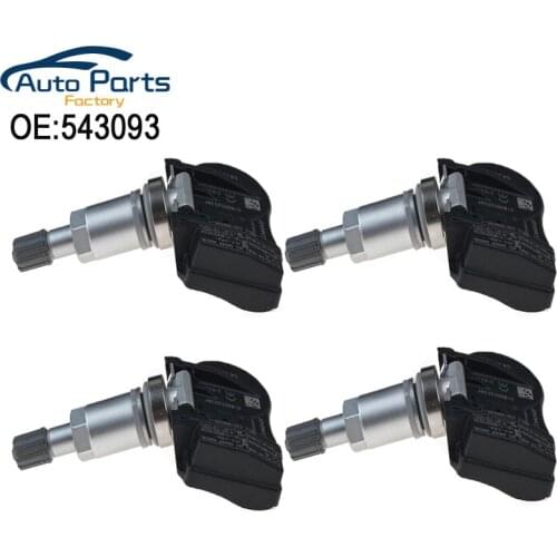 4PCS 543093 For Citroen C4 C5 C6 C8 For Peugeot 508 607 TPMS Tire Pressure Monitor Alarm System 433Mhz 9656822980 9634866180