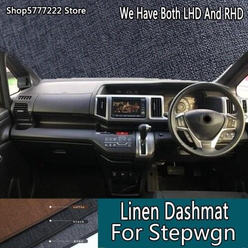 Car Styling Linen Dash Mat Covers Dashmat Dashboard Pads Accessories For HONDA Step Wagon Stepwgn G4 2010 2011 2012 2013 2014