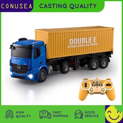 Big 1/20 E564 Rc Truck Container Trailer Car Model 2.4G Remote Control Controlled Transport Trucks Tractor Electric Toys for Boy
