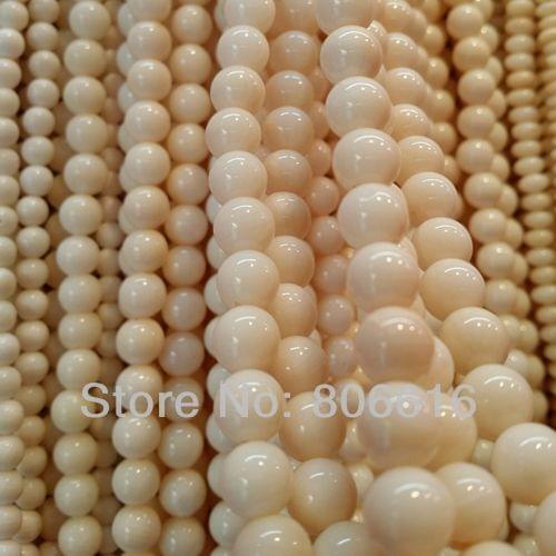 AAA+~ 9.5MM 78Pcs Natural Pure White Coral Bead Loose Strand Jewelry Beads