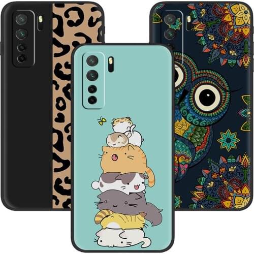 Anti-dust Phone Case For Huawei Nova 7 SE / Honor 30S Russia / P40 Lite 5G Euro Silicone TPU Shockproof Cover Anti-knock Cute
