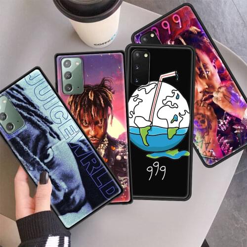 Black Soft Case For Samsung Galaxy Note 10 Lite 20 Ultra S20 FE S21 Plus 9 8 S10 Shockproof Phone Cover Rapper Juice Wrld Shell