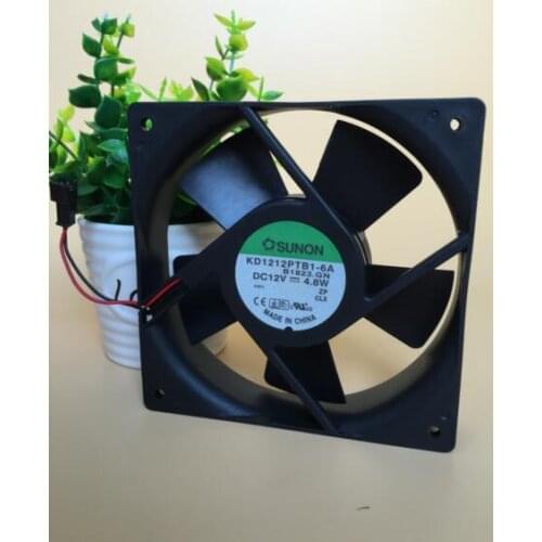 For SUNON KD1212PTB1-6A DC 12V 4.8W 12025 12CM 2-wire case cooling fan