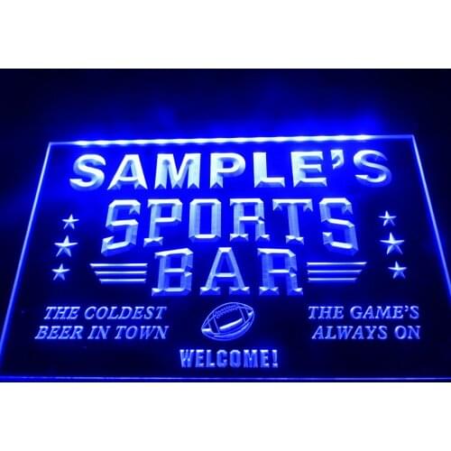DZ070- Name Personalized Custom Sports Bar Beer Pub Neon Sign hang sign home decor crafts