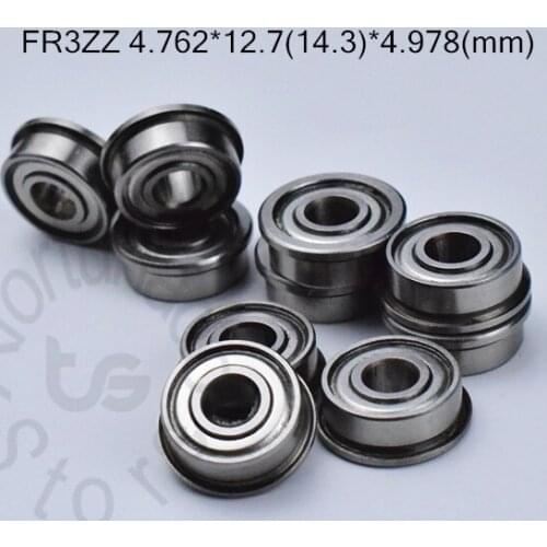 FR3ZZ R3 R3ZZ 4.762*12.7(14.3)*4.978(mm) 10pieces bearings ABEC-5 Flange bearings FR3ZZ chrome steel bearing FR3ZZ