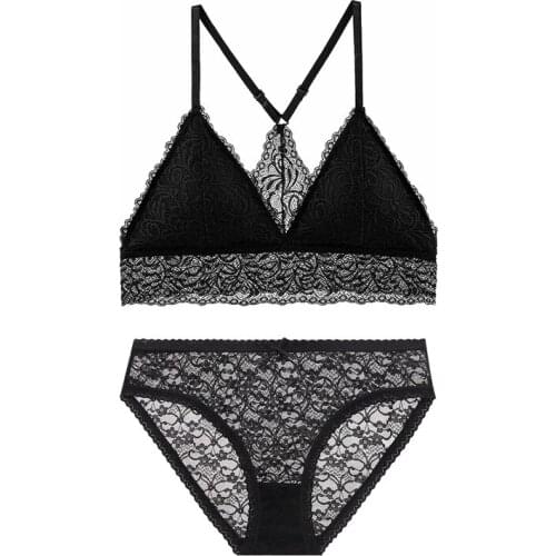 Sexy Lingerie Woman Underwear Lace Bralette Bra Brief Set Women Push Up Tube Tops Bra Panties Suit For Lady Women Sexy Lingerie