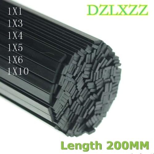 20PCS Carbon Fiber Square Sheet 1X1 1x3 1X5 1X6 Aircraft Carbon Fiber Strip DIY Toy Spare Parts for RC Airpalne Model L 200mm