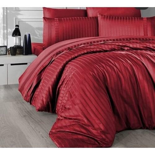 Sweet and stylish duvet cover with double noble design theme with colorful satin bedspread and pillowcase