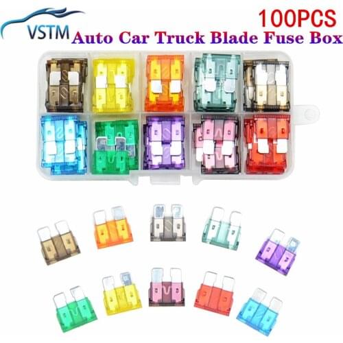 2021 NEW Profile Medium Size Blade Type Car Fuse Assortment Set Auto Car Truck 2.5/3/5/7.5/10/15/20/25/30/35A with Box Clip