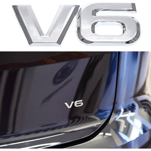 For Volkswagen VW Passat Tiguan Touareg GOLF Jetta Atlas Sagitar Scirocco Beetle CC Trunk 3D V6 Letter Logo Sticker Car Styling