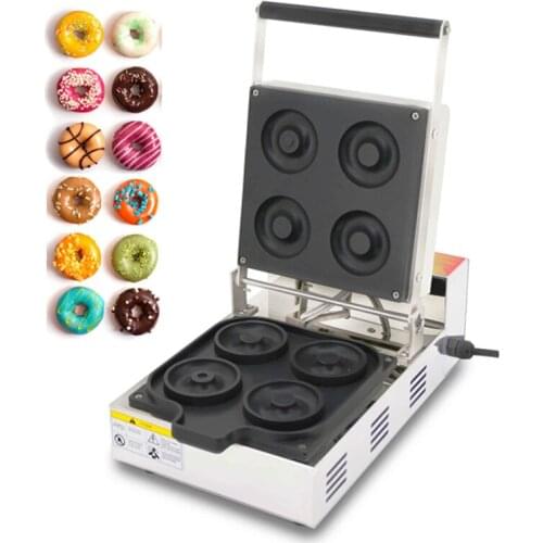 Stainless Steel Donut Making Machine 110v/220v Donut Machine Four Sweet Wheat Circle Commercial Snack Equipment 1PC