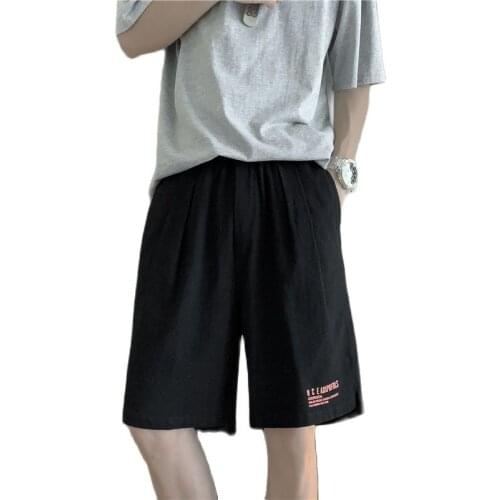 2021 New Mens Cotton Shorts Pants Male Summer Beach Casual Shorts Breathable Solid Color Trousers Fitness Streetwear S-4XL