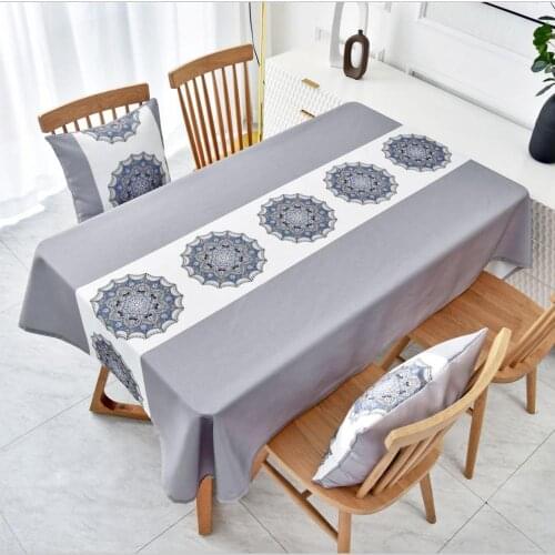 Rectangle Tablecloth No Wash Table Cloth Coffee Table Cloth Table Mat Waterproof Oil-proof Anti-scald PM0423-PM0428