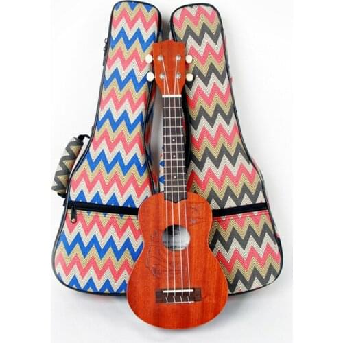 Ukulele bags for Both Soprano Concert Ukulele 21'' 23'' 24'',12mm Sponge Padded,with Double Shoulder Strap ,ukelele strap