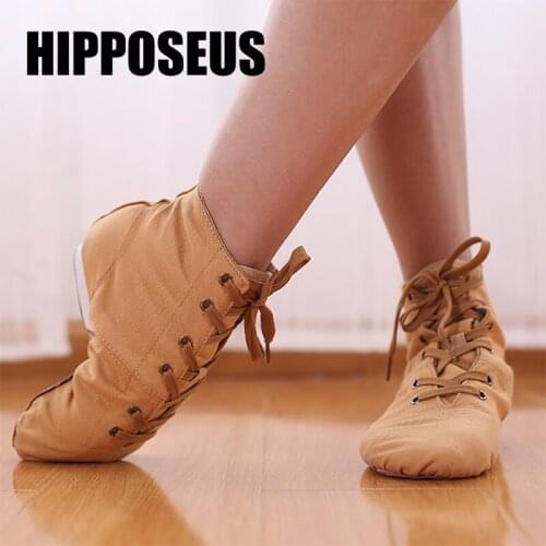 Hipposeus Jazz Dance Shoes Slippers Women Soft Sole Dance Sneakers Professional Unisex Tap Latin&Tango&Salsa Men Dance Shoes