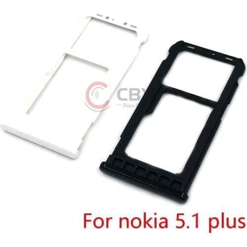 For Nokia 5.1 plus Sim Card Tray Holder Socket SD Slot Repalcement Part