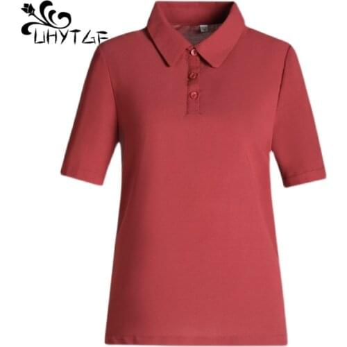 UHYTGF Women Summer T-Shirt Red Blue Green Black Solid Wild Casual Mother Short Clothes Thin Top Loose 5XL Plus Size TShirt 1454