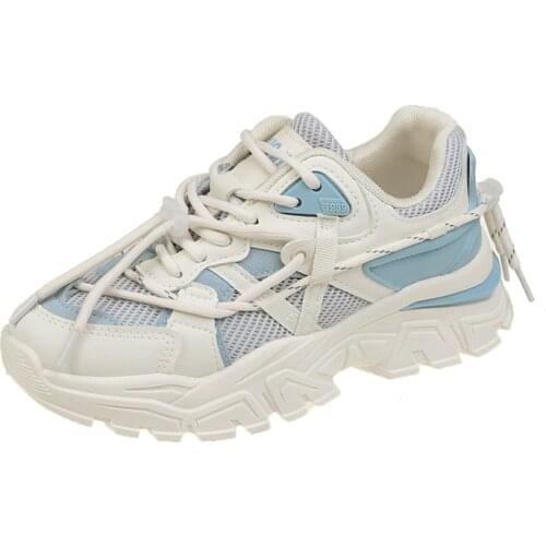 High Quality Women Sneakers Autumn Casual Shoes Thick Bottom Daddy Shoes Mesh Breathable Running Chunky Sneakers Safety Shoes