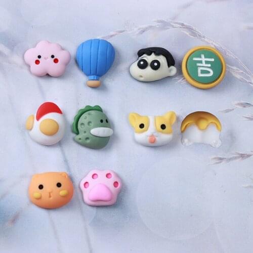 10Sets Kawaii Cartoon Animals Flat back Resin Cabochon Cat Paw Dog DIY Jewerly Earrings Charms Scrapbooking Accessories Craft