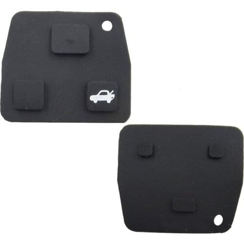 50pcs/lot) Replacement Remote Key Silicon Rubber Pads 2 3 Buttons Car Key For Toyota Avensis Corolla Lexus RVA4
