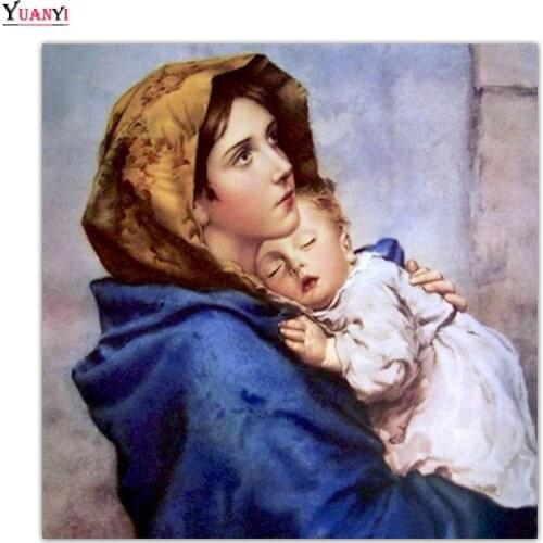 5D DIY Diamond Painting Cross Stitch Jesus Full Square Diamond Mosaic Full Round Diamond Embroidery Religion Home Decor Gift