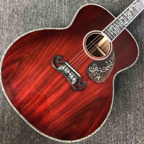 AAAA All Solid KOA Wood Jumbo Body Acoustic Guitar