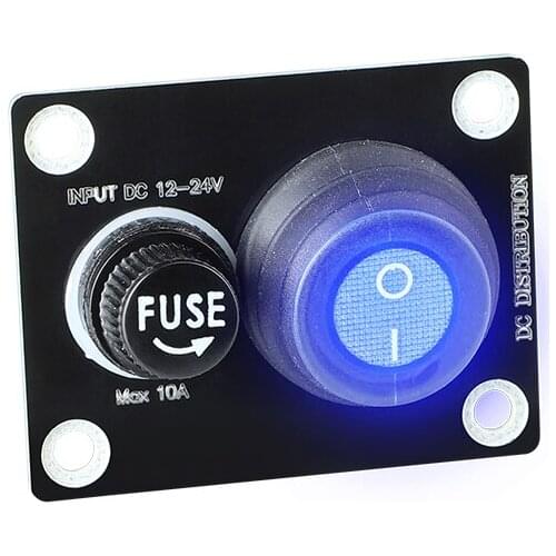 12V Car Auto Accessories Replaceable Fuse Holder Waterproof Switch On/off Led Light For Camping Car Boat Motorhome RV Decoration