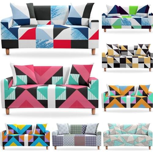 Marble Plaid Elastic Sofa Covers For Living Room Sofa Chair Couch Cover Home Decor Modern Armchair Stretch Anti-dust Slipcover