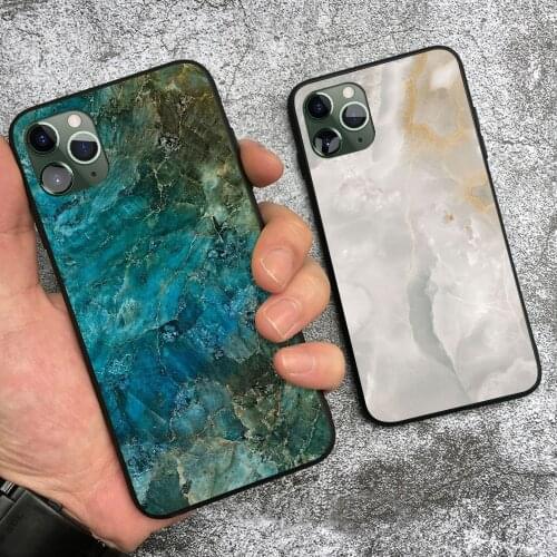 Natural Ceramic Granite Marble Texture luxury silicone Phone case cover shell For iPhone 6s 7 8 Plus X XR XS 11 12 mini Pro Max