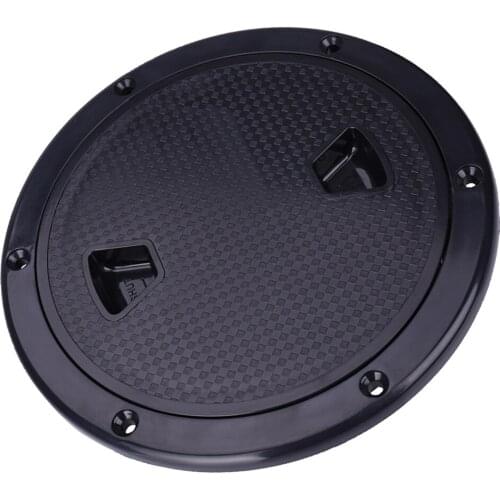 Marine Boat RV Black 8" Access Hatch Cover Screw Out Deck Plates
