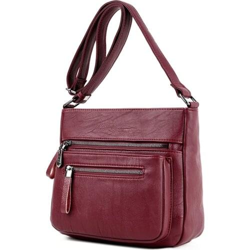 Womens Designer Luxury Handbag 2020 Fashion High Quality Soft Leather Bags Women Handbags Multi-pocket Shoulder Messenger Bag