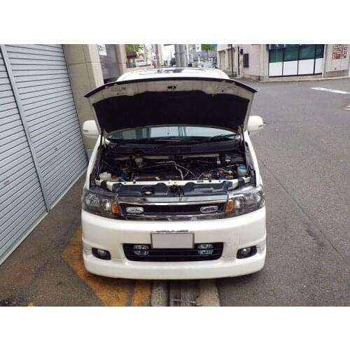 For 2001-2005 Honda Step wgn RF7 Mini Van Front Hood Bonnet Gas Struts Lift Support Shock Damper Carbon Fiber