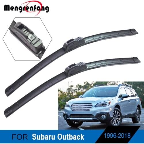For Subaru Outback Car Styling Front Windscreen Wiper Blades Soft Rubber Frameless Wiper J Hook Arms 1996-2018