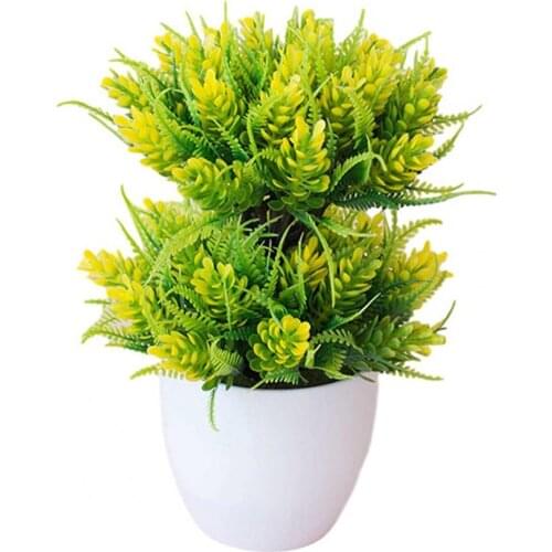 1 Set Artificial Flower Dual Layer Design Anti-fade Plastic Simulation Potted Plants for Garden