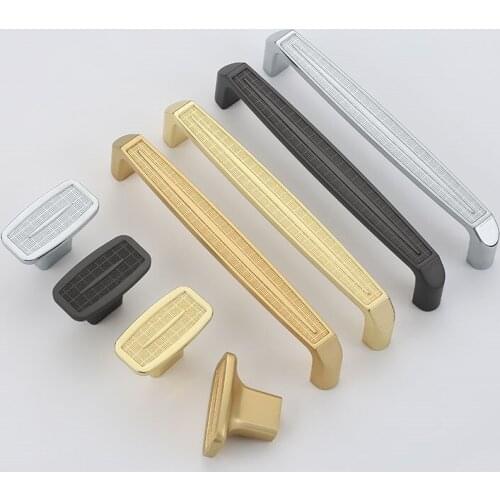 KK&FING Simple Fashion Gold Kitchen Cabinet Door Knobs and Handles Zinc Alloy Drawer Pulls Cabinet Pulls Furniture Door Hardware